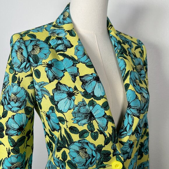 Alice + Olivia Floral Print Blazer - Size 0 - Picture 4 of 8